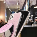 For VIVO Y20 Shiny Ring Case Glitter Soft Transparent Makeup Mirror Cases for VIVO Y20 Back Cover Stars Moon Girls. 