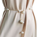 Pearl Women's Belt Thin Chain Belt For Ladies Dress Skinny Waistband Decorative Cologo. 