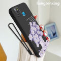 Casing Infinix smart 5 phone case softcase liquid silicone protector smooth shockproof bumper cover new design comic flower cartoon ytyhh01. 