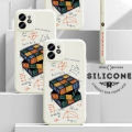 Jizetin for OPPO A12 / A12S / A5S / A7 Case Creative Digital Rubik Cube Side Design Phone Cover Square Edge Pattern Liquid Silicone Phone CasesCases. 