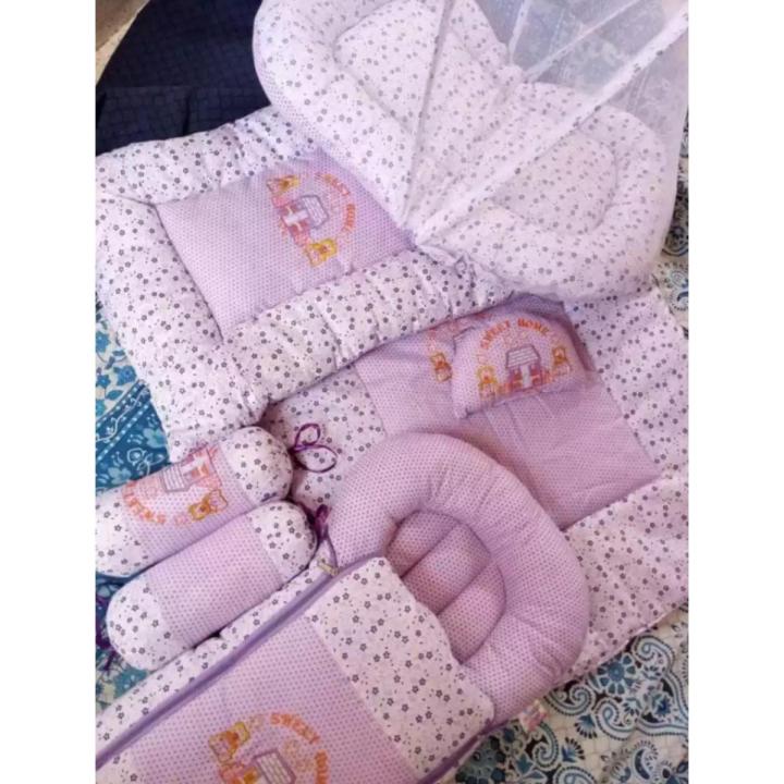 Best Quality Super Soft Fluffy Baby Set Complete Bedding 8 Pcs Set with Carrying Nest Gaddi