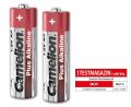 100% Original Camelion Plus Alkaline AA Batteries, 4-Pack, LR6 -BP4 Dauble A Pencil Cell / Cells. 