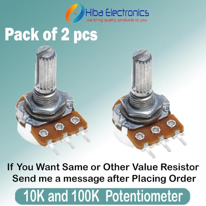 10K Variable Resistor Potentiometer Volum Type 10k,100k Ohm Volume Pack of 2 Variable Resistor Potentiometer Volume Type 10k & 100k Ohm