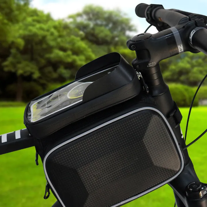 MeterMall%20Bicycle%20Frame%20Bag%20Carbon%20Pattern%20Waterproof%20Scratch-resistant%20Reflective%20Touch%20Screen%20Mountain%20Bike%20Mobile%20Phone%20Bag%20-%20Image%207