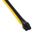 4X ATX CPU 8 Pin Male to Dual PCIe 8(6+2) Pin Male Power Adapter Cable for Only Modular Power Supply, 60cm+20cm. 