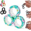 3pcs Magnetic Finger Rings Colorful Fidget Toy Set Children and Adul Magnets Spinner Rings For Unzip AntiStress Finger Toy. 
