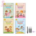 Calligraphy Practice Book for Kids Easylearn Calligraphy Practice Book Reusable Handwriting Workbook for Kids with Disappearing Ink Alphabet Math Ideal for Preschoolers Includes Pencil Holder Pen. 