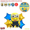 5 Pcs Party Balloons For Minions Theme Party Supplies Minion Foil Balloons Party Favors Decor Birthday Party For Movie Characters Minions Party Kids Birthday Decorations For Birthday Baby Shower Pre School Theme Party Home Decor For Kids. 