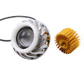 12V Motorcycle Head Light Lamp Projector Lens Light With Led Angel Devil Eyes Headlight 30W 1200Lm 200000H Double Aperture Light(Pink and Blue). 