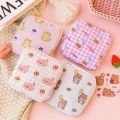 Women Girls Kawaii Cosmetic Makeup Tampon Bear Napkin Pouch Storage Bag Coin Purse Sanitary Pads Bag Mini Data Cables Organizer. 