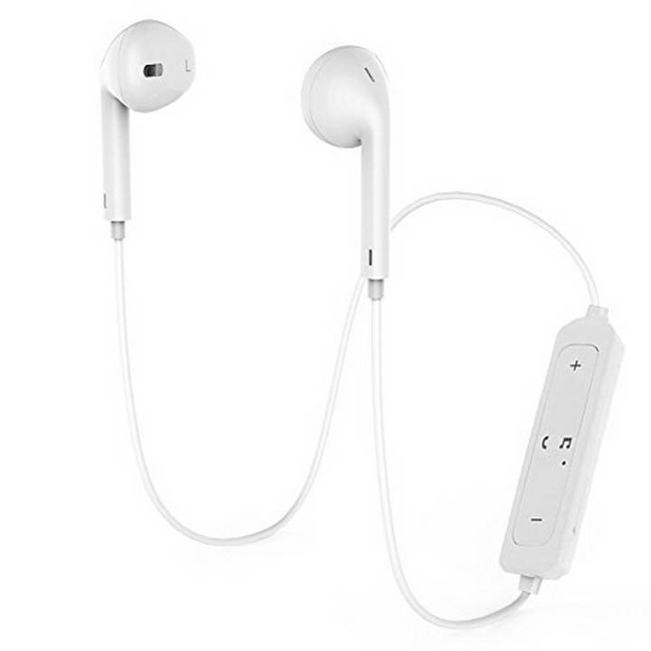 Leynatic Wireless Bluetooth Earphones V4.1 Stereo Noise Reducing Earbuds Handfree Mini Sweatproof Sports Headsets for Apple iPhones 8,X,7/7plus,6s/6 Smart Phones  white