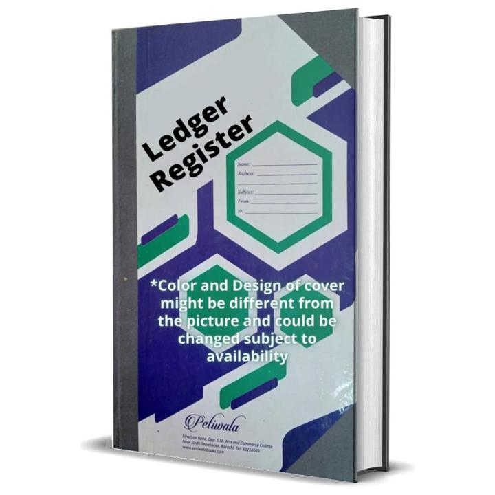 Petiwala – 2Q/3Q Ledger Register with Alphabetical Index / Party Ledger Register with Debit & Credit Entry for Financial Transactions – High Quality 70 gsm Imported Indonesian Paper with Strong Thread Binding