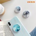 Glossy Popular Marble Expanding Phone Stand Grip Finger Rring Support Anti-Fall Round Foldable Mobile Phone Holder for Xiaomi. 