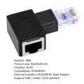 Ethernet Connector Adapter Anti-interference RJ45 90 Degree Male to Female Ethernet Connector Adapter. 