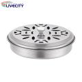 Stainless Steel Mosquito Coil Box Portable Stainless Steel Mosquito Coil Holder with Lid Rust Resistant Incense Burner for Outdoor Use in Garden or Patio Easy to Clean Sandalwood Ashtray Durable. 