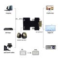 HDMI female to VGA male converter with audio projector HD computer display set-top box connector cable. 