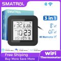 SMATRUL Touch Screen Smart AC Remote Control Universal WiFi IR Remote Control Air Conditioner Work for Tuya Google Home alexa. 