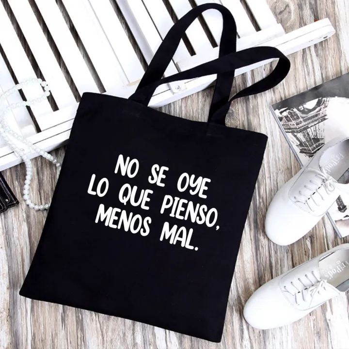 Fashion%20Women's%20Bag%20Spanish%20Letter%20Graphic%20Print%20Shopping%20Bags%20Black%20Canvas%20Bag%20For%20Lady%20Girl%20Gift%20Black%20Shoulder%20Bag%20FKRM%20-%20Image%203
