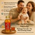 KGS Korean Red Ginseng Liquid Plus 120ml Premium 6-Year-Old Korean Panax Ginseng Extract Tonic Drink | Natural Energy Booster, Immunity Support & Stamina Enhancer | Mental Focus & Anti-Fatigue Formula | Improves Blood Circulation & Men's Vitality.. 