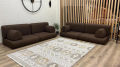 Minimalist Black Floor Sofa, Linen Floor Cushion, Black Linen Japanese Decoratate room with Portable sofa set Handcrafted Meditation Living Relaxing Stylish floor seating. 