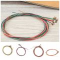 Durable 6 Strings Acoustic Guitar Strings Rainbow Colorful Guitar Steel Strings Red Anti Oxidation Coating Folk Guitar Strings 6 Strings Guitar. 