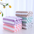 Simple Stripes Absorbent Quick Drying Bath Towel Sets Soft Adults Face Hand Towels Bathroom Microfiber Comefor Swim Bath Towels. 