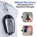 Keychain Portable Charger l Keychain Portable power bank l 1500mAh Mini Power Emergency Pod Key Ring l Ultra-Compact External Fast Charging Power Bank l Portable Emergency Key Chain Power Bank l. 