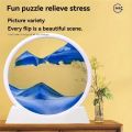 Sand Scape Lamp - Sand Clock with 3D Moving Sand Art Desk Lamp with Metal Stand. 