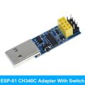 CH340G CP2104 USB To ESP8266 ESP-01 ESP-01S WIFI Module Programmer Adapter Download Debug Link Kit for Arduino LINK v1.0 CH9102F. 
