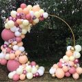 Balloons Frame Circle, Easy to Assemble Round Stand, Round Decor Frame, Metal Balloon Stand, Flower Backdrop Frame Round, Round Backdrop Stand for Decoration, Round Balloons Stand, Round Arch Stand For Balloons Decoration. 