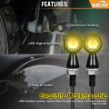 Motorcycle Indicator Moto Lamp 2Pcs Metal Body Signal Light Led IPX6 Waterproof Amber Flasher Blinker 12V Led Motorcycle Turn Signals Universal All Bikes. 