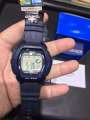 Casio Digital Youth HDD Grey Dial With Blue Rubber Strap Men's Watch - HDD-600C-2AVDF. 