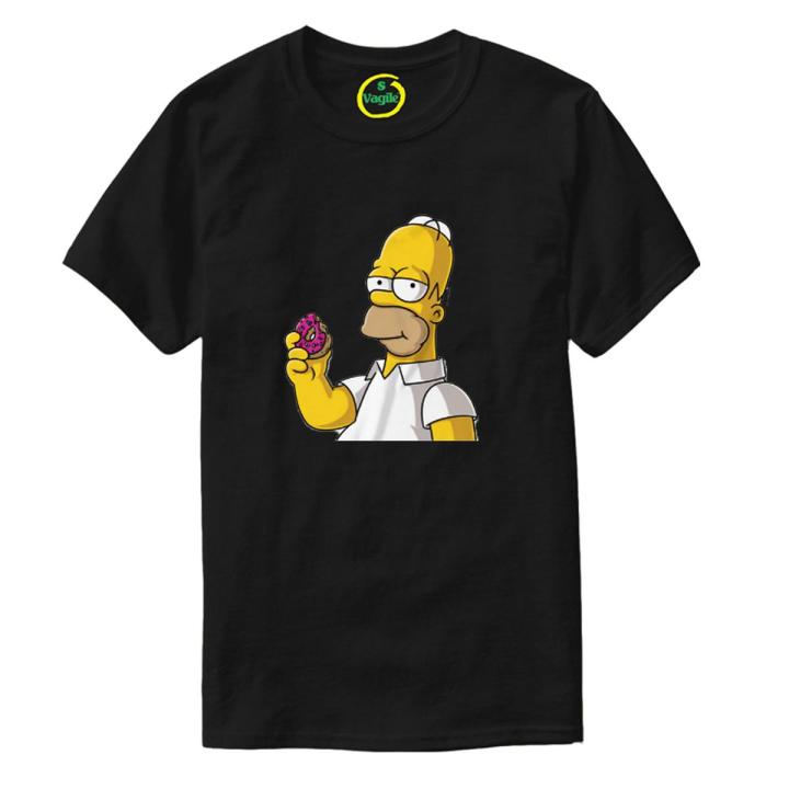 Vagile The Simpsons - Donut - Homer Simpson Mens Women T-Shirt Funny