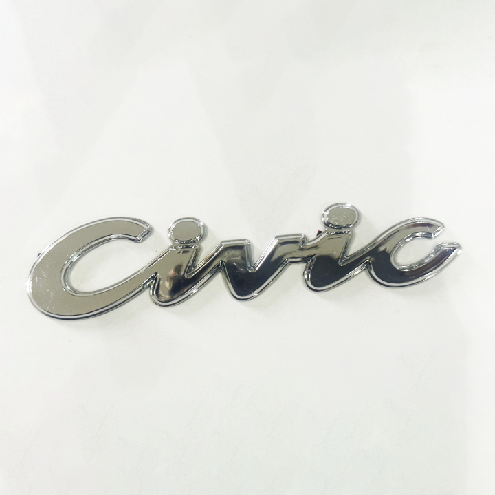 Honda Civic Script Emblem OEM Chrome Color Rear Badge