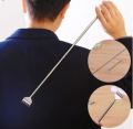 Portable Telescopic Back Scratcher Itch Massage Tool Adjustable Steel Pen-type Clip Tickle Massage Scratch-Silver. 