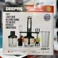 Geepas GHB6137 600W Hand Blender - 8 Variable Speeds, Indicator Lights, Stainless Steel Blade For Blending The Perfect Smoothies And Grinding Coffee. 