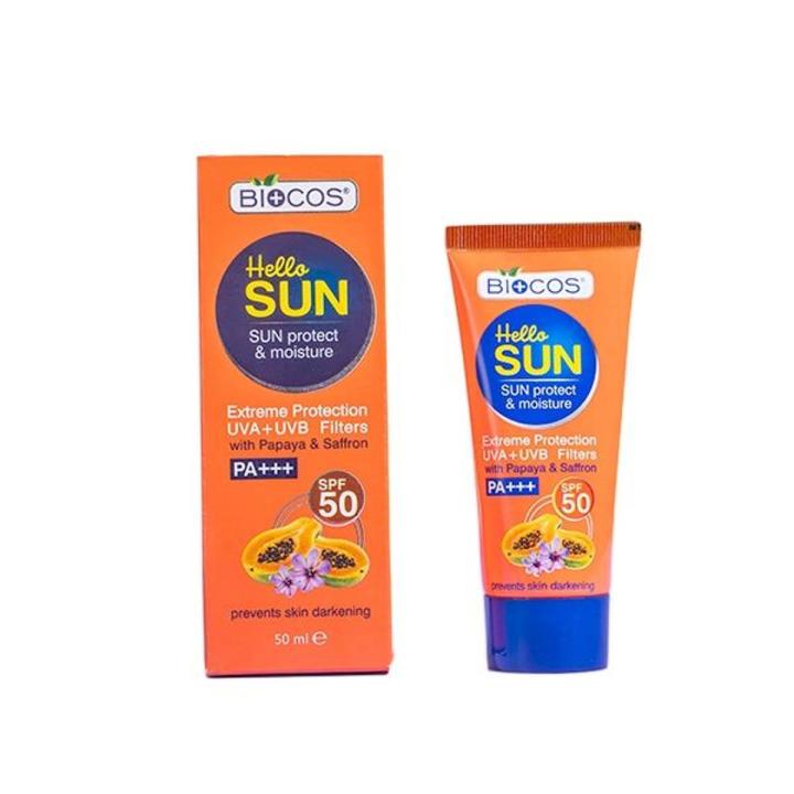 Biocos Hello Sunblock Protect & Moisture SPF50 Sunscreen 50ml