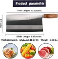 Huge Chinese Cheff Knife Kitchen Cleaver 9" Professional Knife Super Wide Stainless Steel Blade for Home & Restaurant Butcher Bone Meat Cutting Knife Stainless Steel Cleaver Knife Meat Cutting Bones Cutting Machine. 