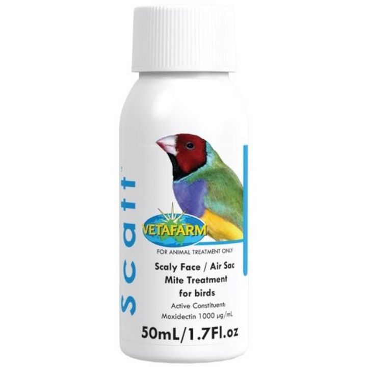 Scatt for mites medicine Loose and Company Pack Bottle Vetafarm Australia imported best mites and lices killer for birds internal and external