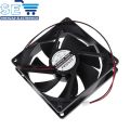 12V DC 80mm x 80mm x 25mm 2 Pin Dual Ball Bearing Brushless Quiet Cooling Fan. 