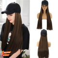 Straight Wig Cap 30 inch  Hair Baseball Cap Ball Caps Casual Hat  Wig. 