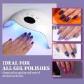 HNM 6 Colors Gel Nail Starter Kit with 48W LED Curing Lamp Base and Top Coat UV LED Soak Off Nail Polish Remover Wrap Manicure Tools Gift Set, Purple Gel Polish Full Set For Beginners DIY at Home uk import a966. 