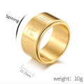 Anxiety Fidget Spinner Rings for Men Women Buddhism Swastika Stainless Steel Spinning Rotatable Ring Punk Anti Stress Jewelry. 