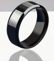 Stainless Steel Rings for Unisex / Cool Simple Band 8MM Width/ Black Ring. 