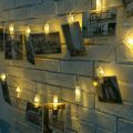 LED Photo Clip String Lights 5M 10/20 Clips 5v AA Battery and USB Warm White LEDs Operated Fairy Bedroom Home Decoration for Hanging Photos. 