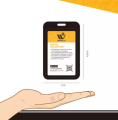 Pack of 30: WBM Badge Holder Set, Transparent Cover Suitable for All Kind of ID Cards, Moisture and Scratch Protection Badge Holder - Black. 