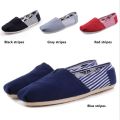 Toms Men&women Canvas Shoes Lazy Loafers Couple Shoe Stripe. 