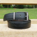 Double Sided Black Premium Dress Leather Belt For Men. 