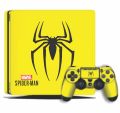 ps4 marvel spider skin yellow with 2 controller skin. 