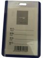 Pack of 20 (Pcs) PVC ID Card Holder Jackets B-1 Blue Medium Border – Durable Clear Badge Holders for ID Cards (102 x 65 mm, 200 Microns). 